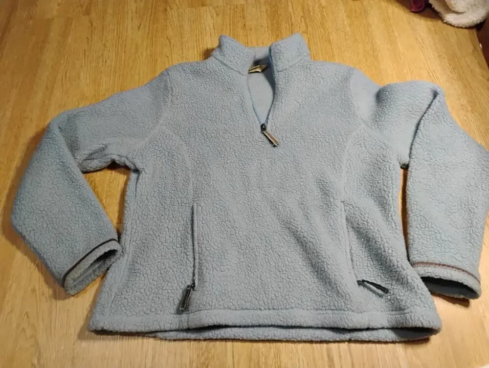 Vintage Misses L. L. Bean Sherpa Fleece Jacket Size L